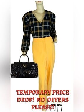 BAR III YELLOW STRAIGHT LEG TROUSERS NWT (18W)